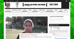 Desktop Screenshot of escueladefutbolsanmiguel.com