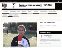 Tablet Screenshot of escueladefutbolsanmiguel.com